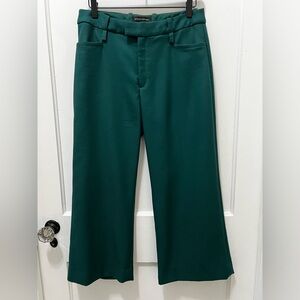 Banana Republic Emerald Green Wide Leg Cropped Pants Size 4